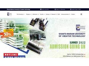 Shanto Mariam University of Creative Technology's Website Screenshot