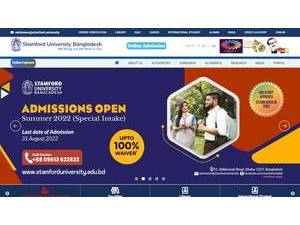 Stamford University Bangladesh's Website Screenshot