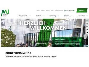 Medical University of Graz's Website Screenshot