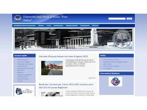 University of Rome Foro Italico's Website Screenshot