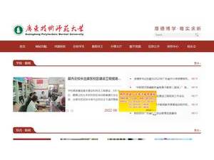 Guangdong Polytechnic Normal University's Website Screenshot
