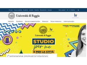 Università degli Studi di Foggia's Website Screenshot