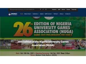 University of Calabar's Website Screenshot