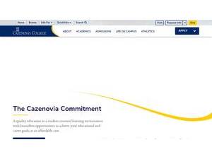 Cazenovia College's Website Screenshot
