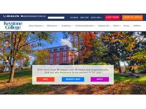 Keystone College's Website Screenshot