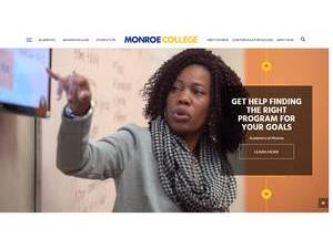 Monroe College's Website Screenshot