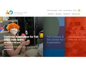 Pennsylvania College of Art and Design's Website Screenshot