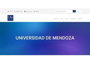 Universidad de Mendoza's Website Screenshot