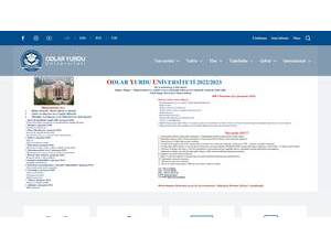Odlar Yurdu University's Website Screenshot