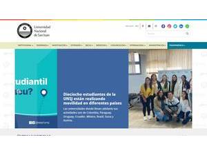 Universidad Nacional de San Juan's Website Screenshot