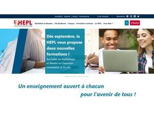 Haute École de la Province de Liège's Website Screenshot
