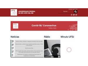 Federal University of São João del-Rei's Website Screenshot