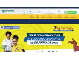 Universidad del Pacifico, Colombia's Website Screenshot