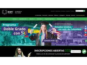 Universidad EAN's Website Screenshot