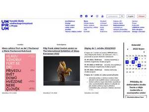 Vysoká škola umeleckoprumyslová v Praze's Website Screenshot