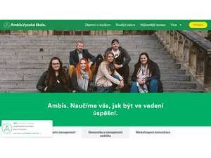 Vysoká škola Ambis's Website Screenshot