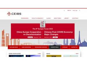 China Europe International Business School's Website Screenshot