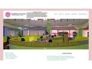 Lourdes College's Website Screenshot