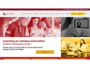 Mapúa University's Website Screenshot
