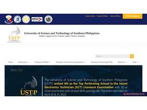 University of Science and Technology of Southern Philippines's Website Screenshot