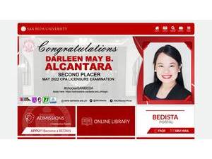 San Beda University's Website Screenshot