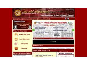Santa Isabel College's Website Screenshot
