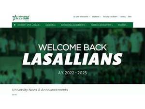 University of St. La Salle's Website Screenshot