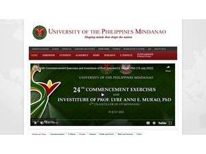 University of the Philippines Mindanao's Website Screenshot