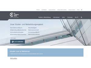 Fachhochschule Campus Wien's Website Screenshot
