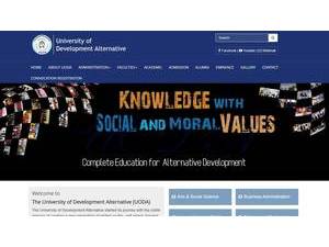 University of Development Alternative's Website Screenshot