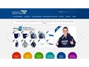 Metropolitan University Prague's Website Screenshot