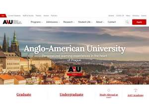 Anglo-American University's Website Screenshot