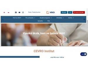 CEVRO Institute's Website Screenshot