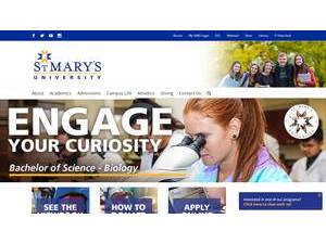St Mary's University's Website Screenshot
