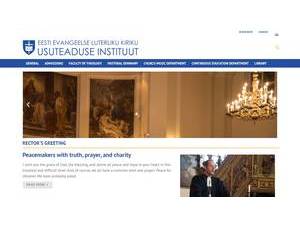 Institute of Theology of the Estonian Evangelical Lutheran Church's Website Screenshot