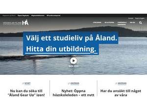 Högskolan på Åland's Website Screenshot
