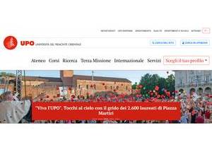 Università degli Studi del Piemonte Orientale's Website Screenshot