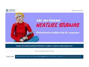 Liepajas Universitate's Website Screenshot