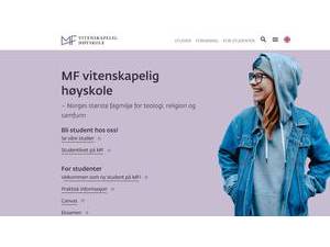 MF vitenskapelig høyskole's Website Screenshot