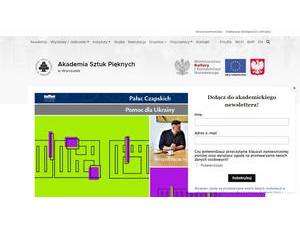 Akademia Sztuk Pieknych w Warszawie's Website Screenshot