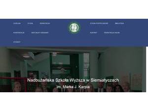 Nadbuzanska Szkola Wyzsza im. Marka J. Karpia w Siemiatyczach's Website Screenshot