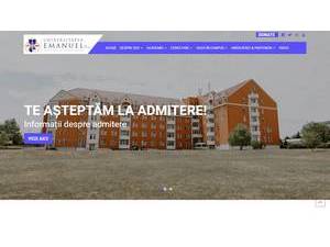 Emanuel University of Oradea's Website Screenshot