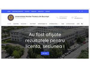 Universitatea Nicolae Titulescu din Bucuresti's Website Screenshot