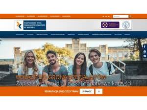 International University of Logistics and Transport in Wroclaw's Website Screenshot