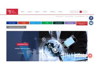 University of Computer Sciences and Skills in Lódz's Website Screenshot