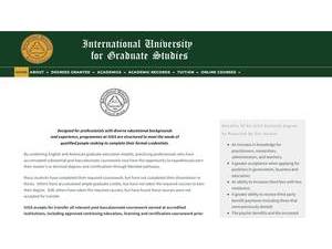 International University for Graduate Studies's Website Screenshot