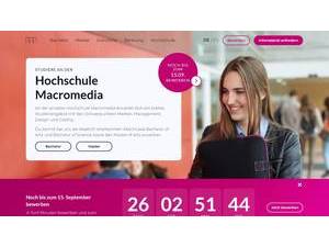 Hochschule Macromedia's Website Screenshot