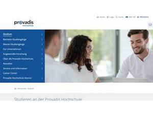 Provadis Hochschule's Website Screenshot