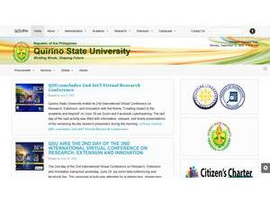 Quirino State University's Website Screenshot