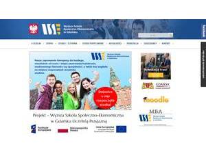 Social-Economic Higher School of Gdañsk's Website Screenshot